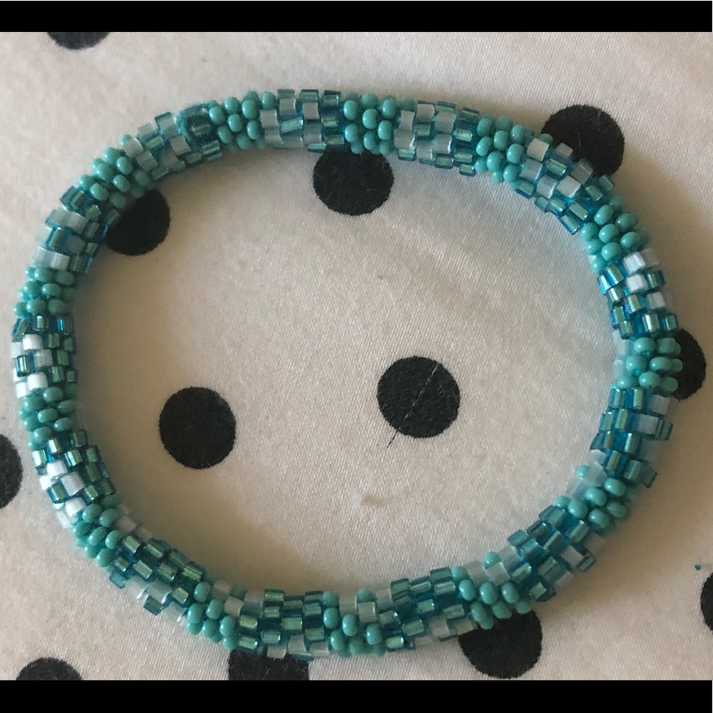 Locally Handmade Beaded Blue Bracelet